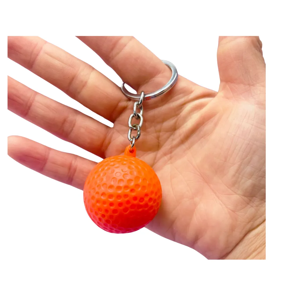 Large Colorful Golf Ball Keychain