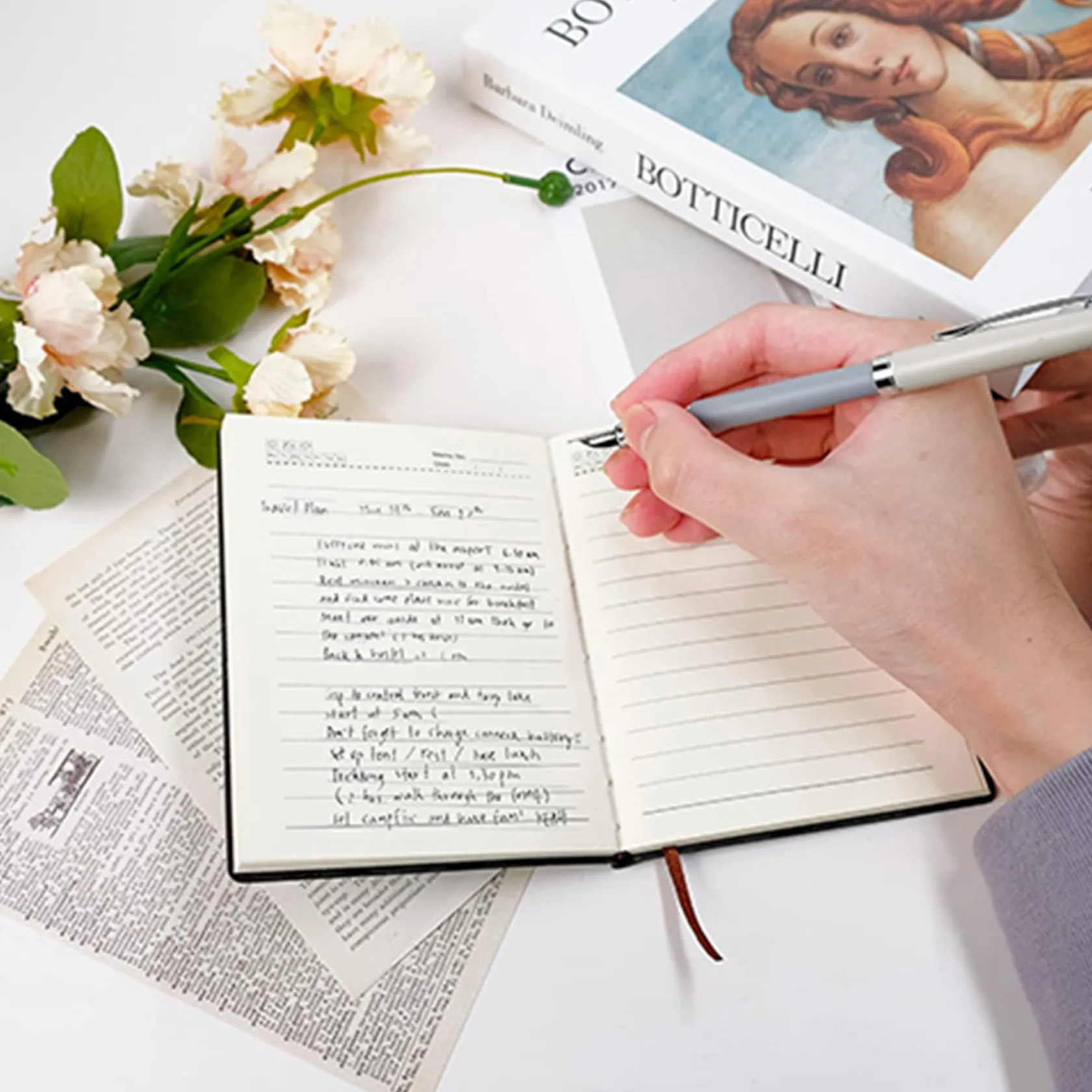 Elegant Custom Sheep Leather Business Notebook