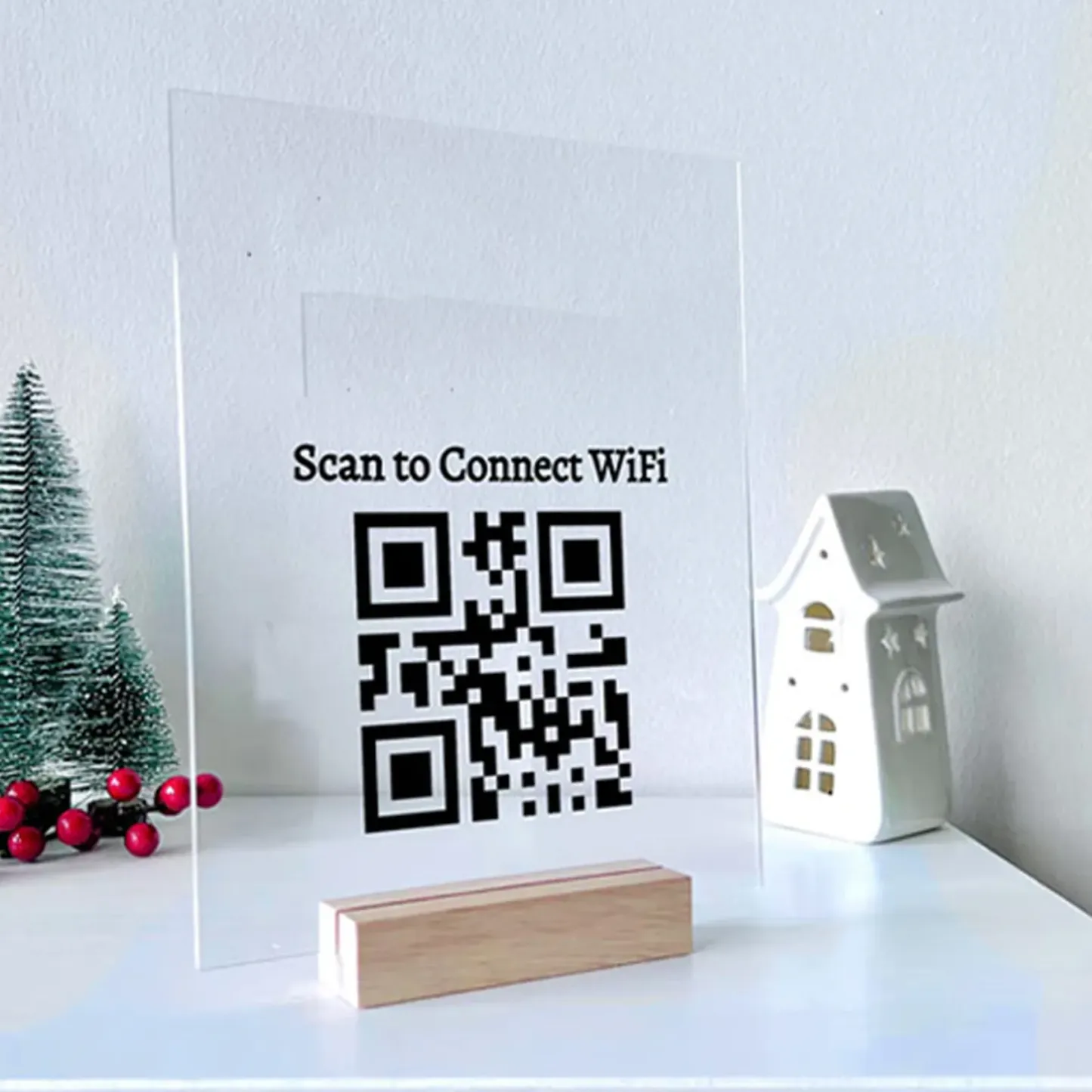 Personalized Acrylic QR Display Stand