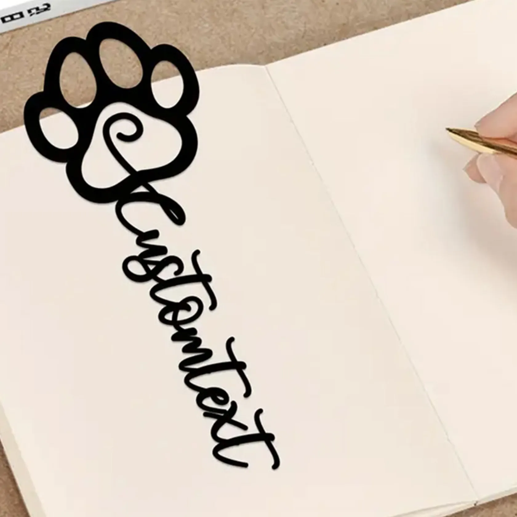 Custom Pet Paw Page Marker