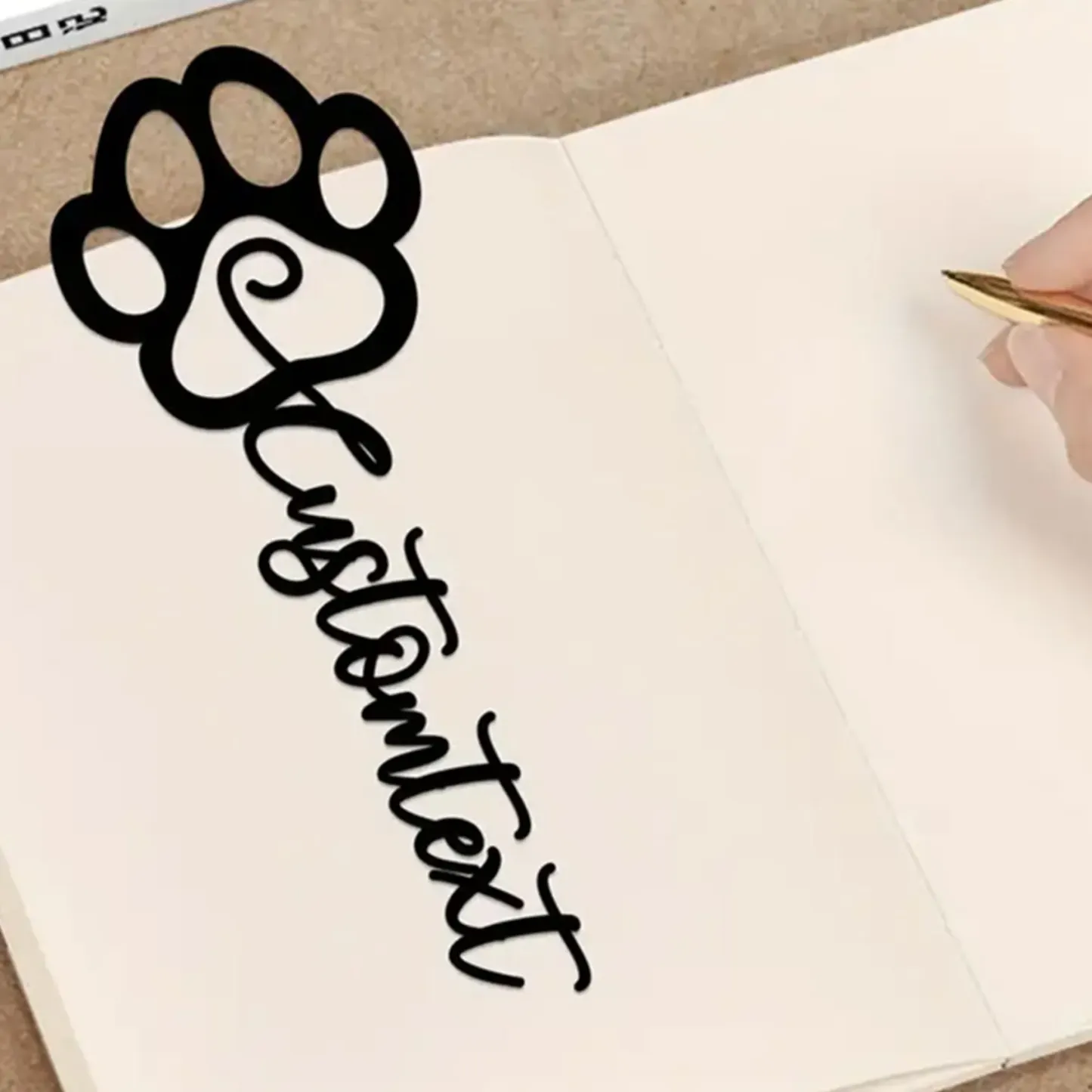 Custom Pet Paw Page Marker