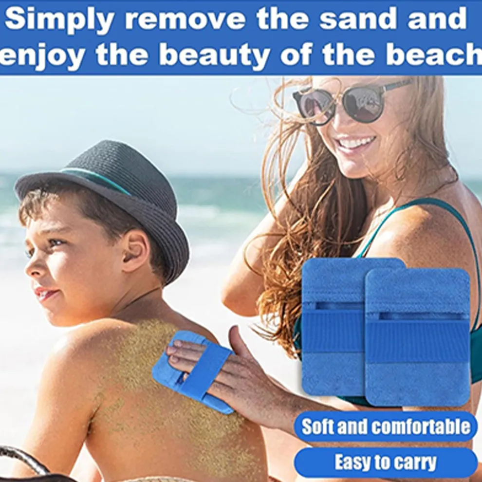 Coral Fleece Beach Sand Cleaning Gloves