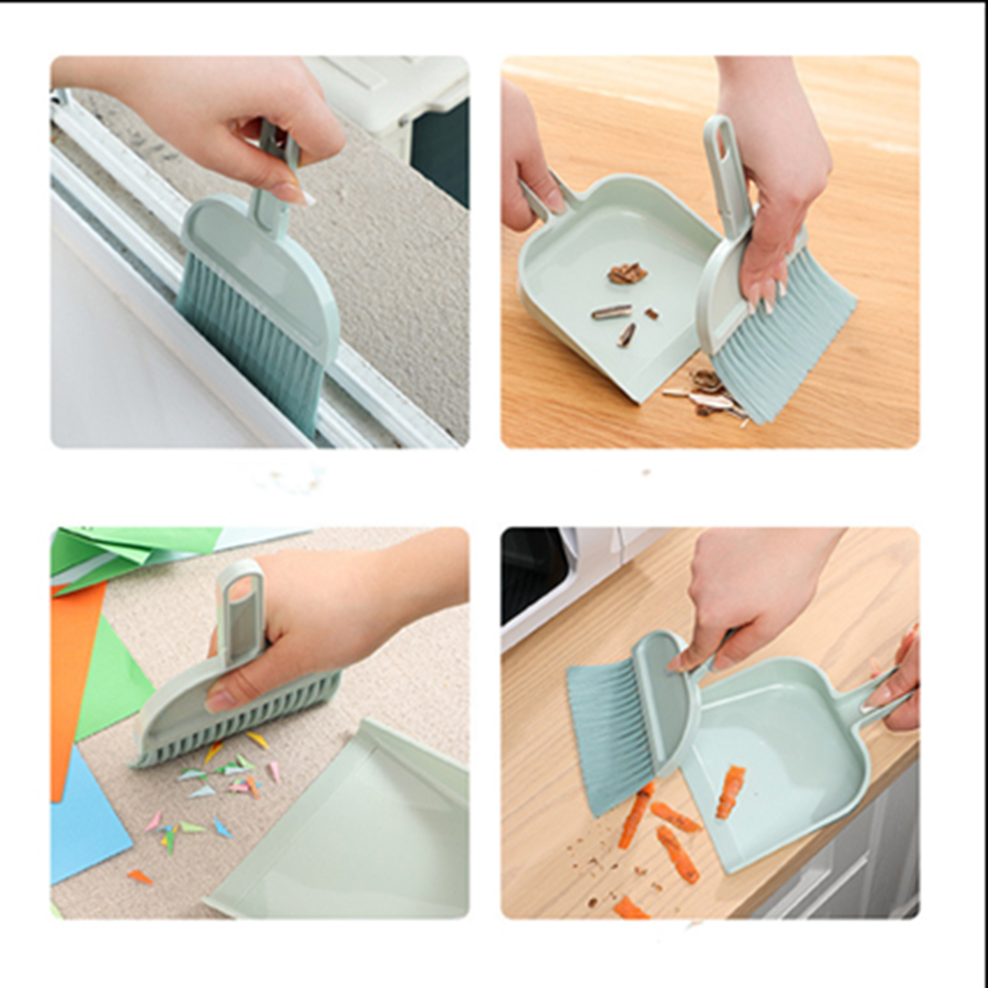 Compact Desk Broom and Dustpan Set