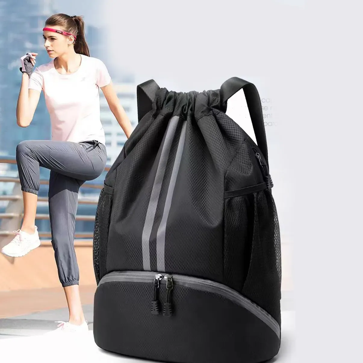 Custom Dry-Wet Sport Drawstring Bag