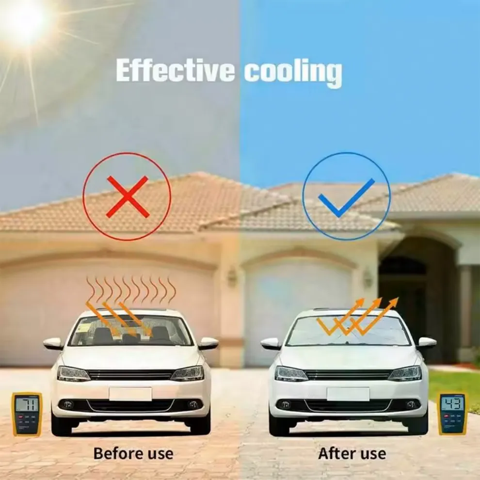 Custom Foldable Car Sunshade Umbrella