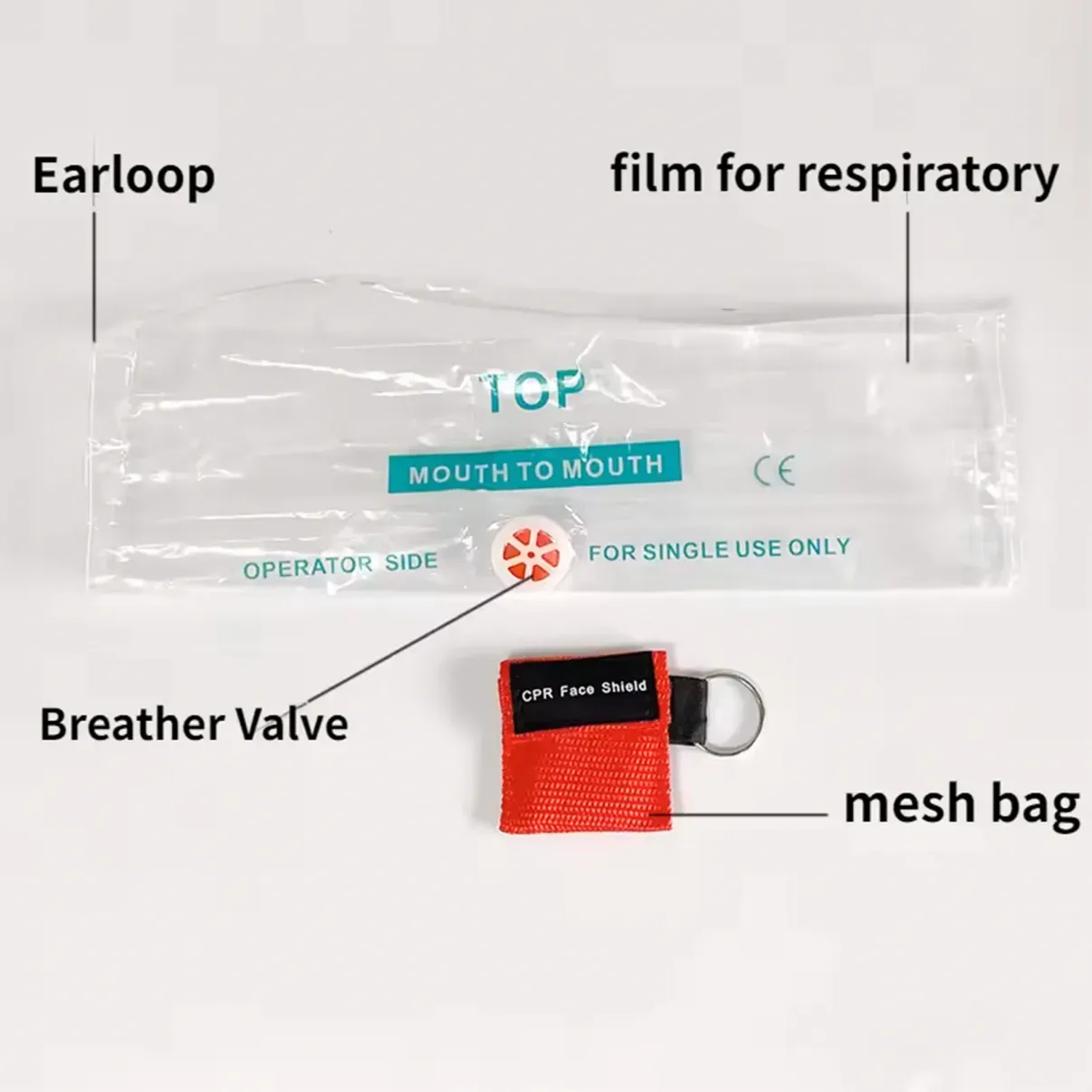 Custom Mini CPR Face Shield Keychain