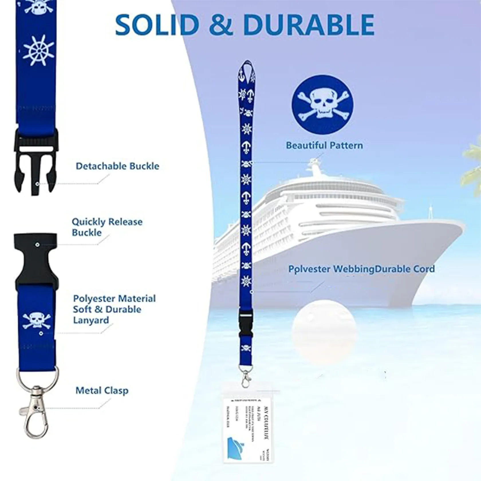 Custom Work ID Polyester Lanyard