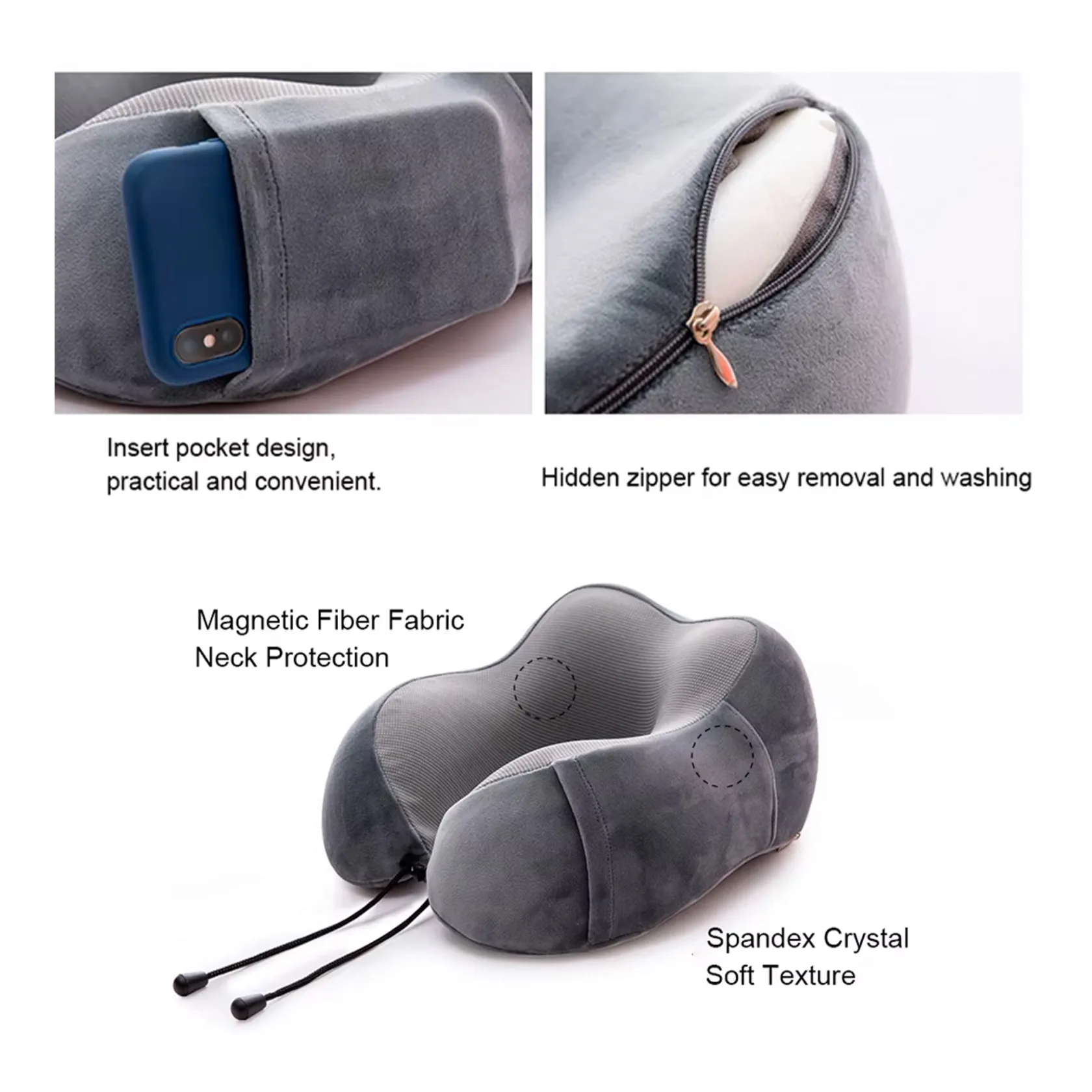 U-Shape Memory Foam Travel Pillow