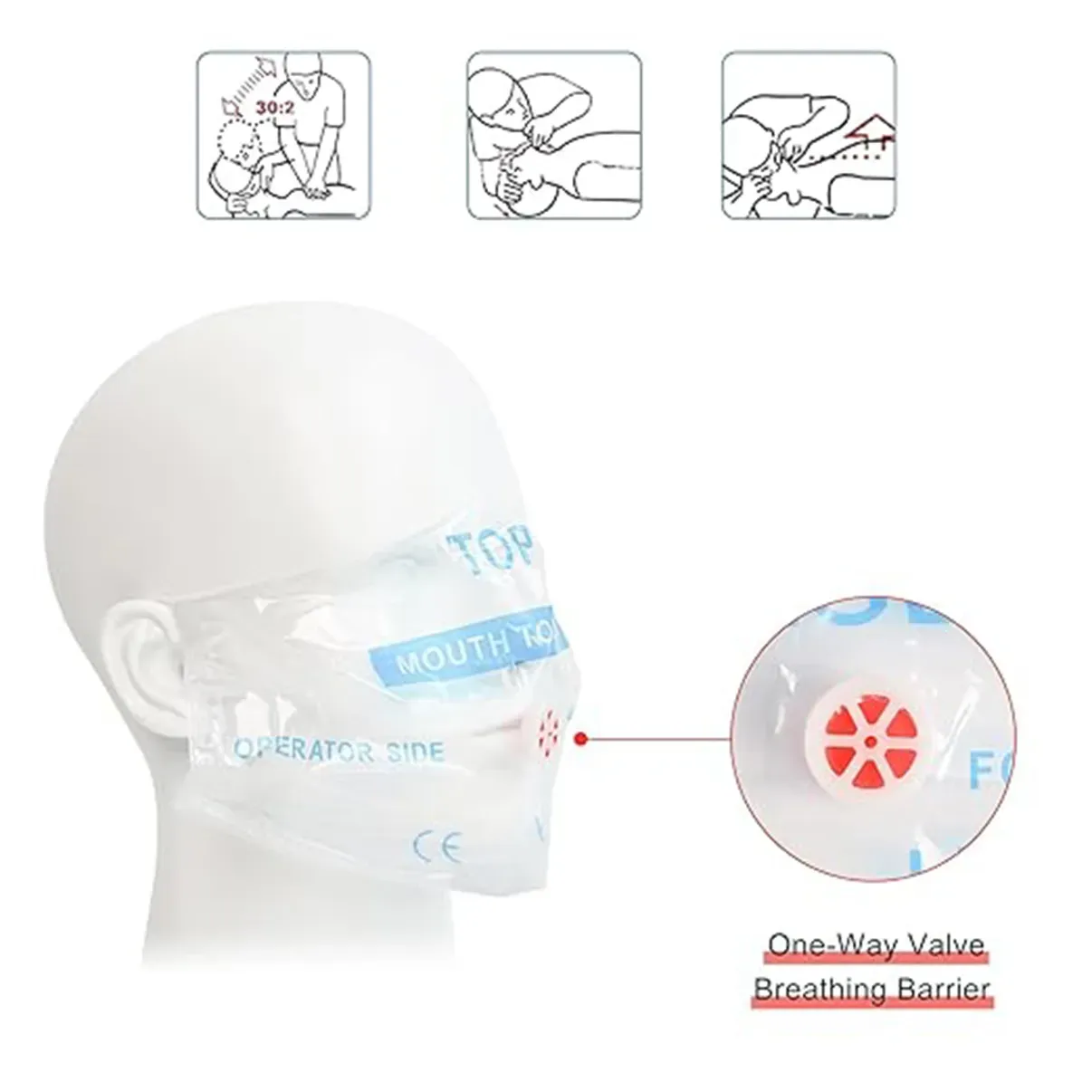Custom Mini CPR Face Shield Keychain