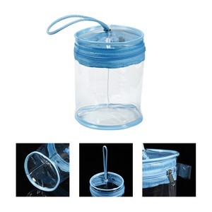 Transparent PVC Cylinder Drawstring Bag
