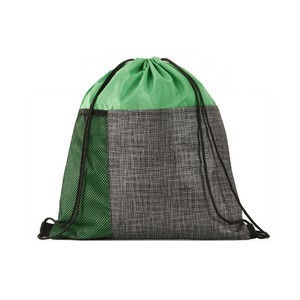 Etched Pocket Drawstring Bag