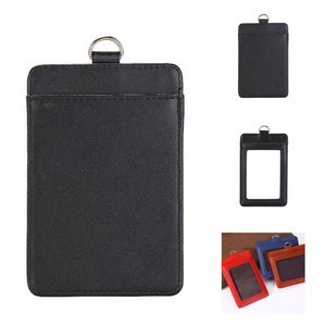 Leather Badge Holder with Stainless Steel Lock