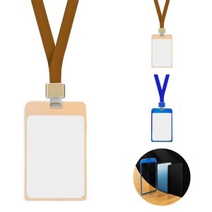 Metal Alloy Badge Holder with Lanyard Cover