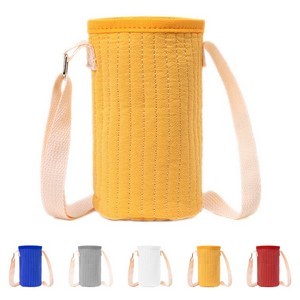 Insulated Can Holder with Adjustable Strap and Detachable Cover