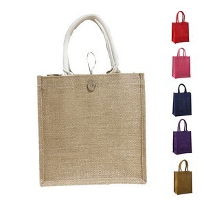 Jute Wine Bottle Gift Tote Bag with Removable Dividers