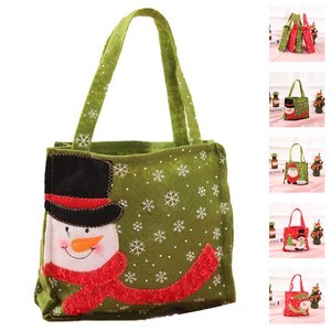 Christmas Santa Claus Snowman Candy Bag