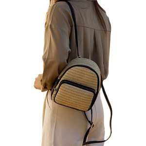 Straw Shoulder Backpack