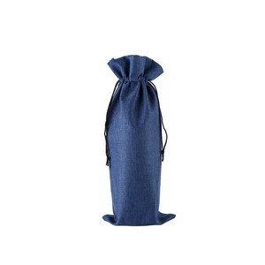 Reusable Burlap Wine Bottle Pouch