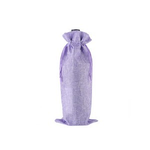 Reusable Burlap Wine Bottle Pouch