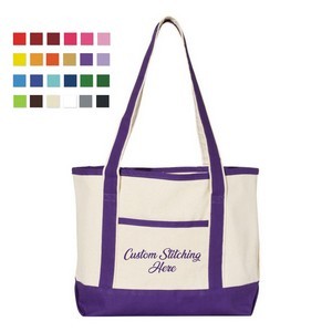 Canvas Boat Tote Bag w/ Reinforced Handle