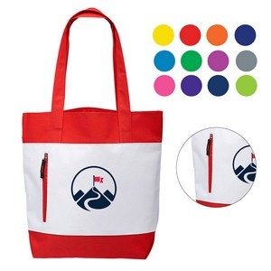 Canvas Bag w/ Front Zip