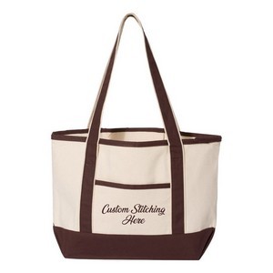 Canvas Boat Tote Bag w/ Reinforced Handle