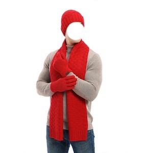 3Pcs Outdoor Sport Gloves with Hat & Scarf