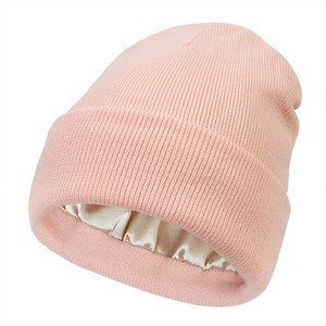 Satin Lined Winter Knit Cap