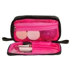 Compact Nylon Cosmetic Pouch