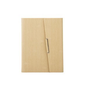 PU Leather Binder Notebook with Pen Holder & Card Pockets