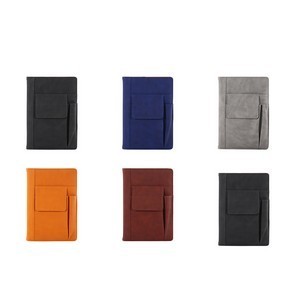 Leather Journal Notebook with Front Pen Pocket