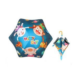 Rounded-Corner Anti-poke Cartoon Kids Umbrella