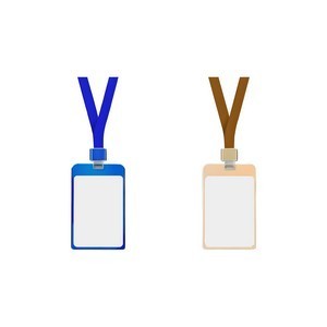 Metal Alloy Badge Holder with Lanyard Cover