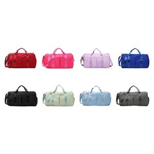Nylon Duffle Bag with Shoe Compartment