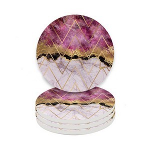 Car Ceramic Round Coaster