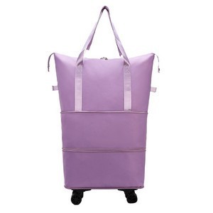 Foldable Oxford Fabric Trolley Bag with Heavy Duty Wheels