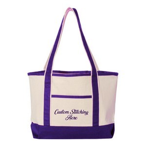 Canvas Boat Tote Bag w/ Reinforced Handle