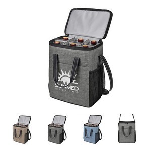 6 Bottle Pockets Wine Tote Bag Item # HPAD333
