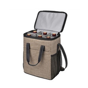 6 Bottle Pockets Wine Tote Bag Item # HPAD333