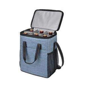 6 Bottle Pockets Wine Tote Bag Item # HPAD333