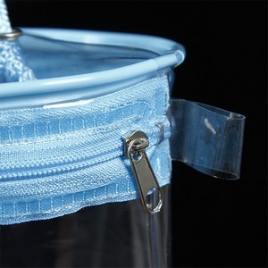 Transparent PVC Cylinder Drawstring Bag