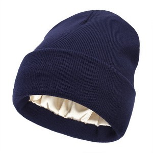 Satin Lined Winter Knit Cap