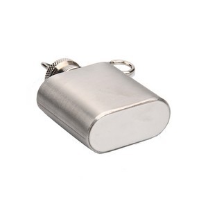 1 Oz Travel Whiskey Flask with Keychain