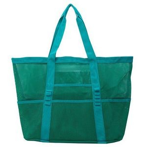 Large Capacity Mesh Bag with Splash-proof Zippered Pocket