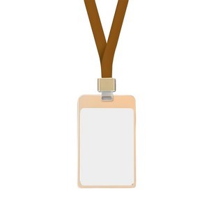 Metal Alloy Badge Holder with Lanyard Cover