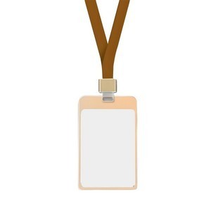 Metal Alloy Badge Holder with Lanyard Cover