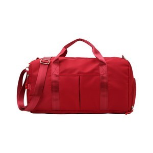 Nylon Duffle Bag with Shoe Compartment