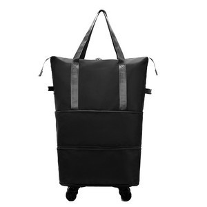 Foldable Oxford Fabric Trolley Bag with Heavy Duty Wheels