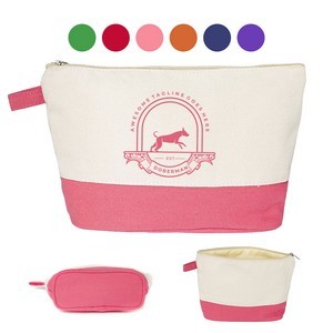 Canvas Zippered Cosmetic Toiletry Bag