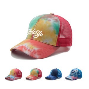 Ponytail Baseball Tie Dye Net Hat